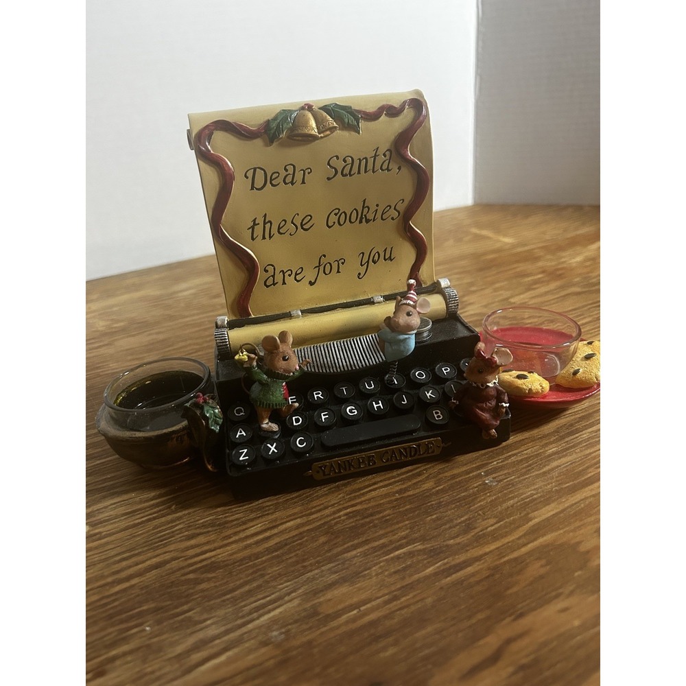 Yankee Candle Mouse Bundle Typewriter Tealight and Mouse Votive Letters to Santa - Picture 7 of 16